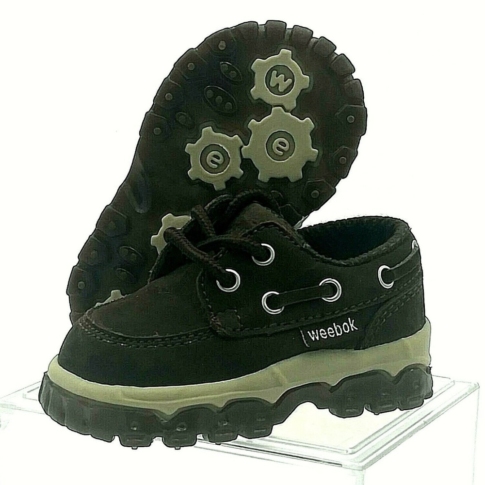 Weebok Reebok Baby Toddler Brown Nubuck Lace Up Lo